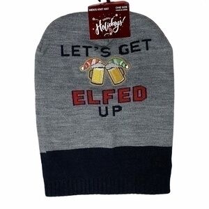 Christmas Holiday Knit Hat Mens One Size